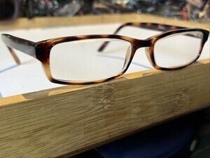 Tempo Eyeglasses HE 8000 52-17-145 Rectangular Brown Tortoise Frames Only